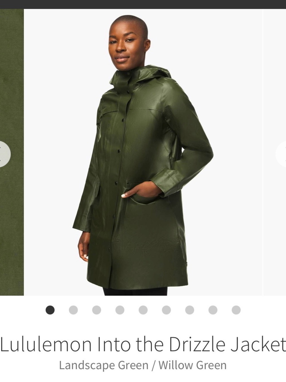 lululemon athletica Women’s Into the Drizzle Jacket — Landscape Green
